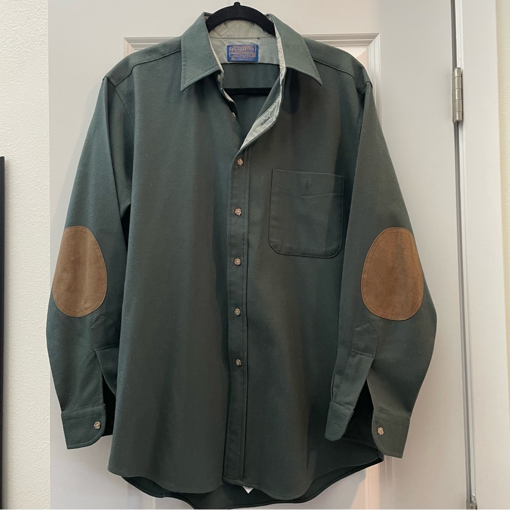 Pendelton Wool Forest Green Button down shirt